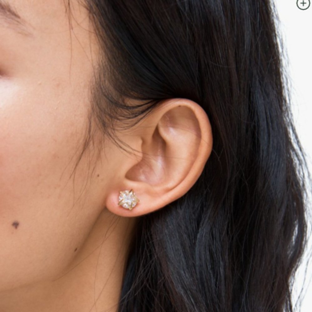 Kate Spade earrings gold crystal star earrings - Picture 3 of 3